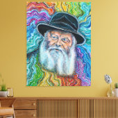 De Lubavitcher Rebbe Regenboog Canvas Afdruk (Insitu (Woonkamer))