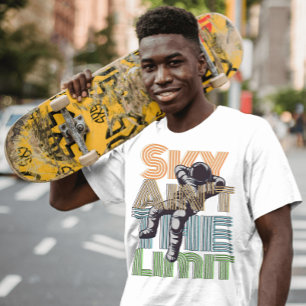 De lucht is niet de grens van de kleurtypografie t-shirt