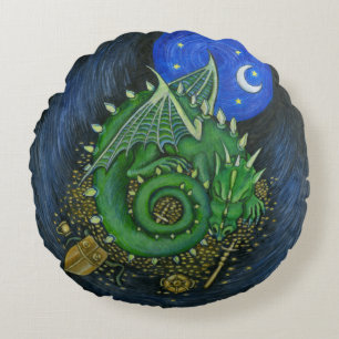 De luchtpijp van de draak rond kussen