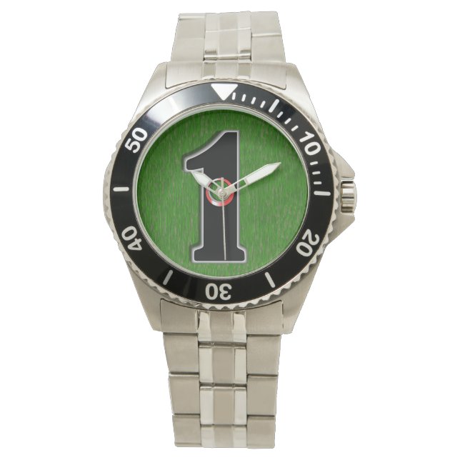 De Lucky Golfer Hole in One Horloge (Voorkant)
