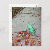 de luie bladraker briefkaart (Voorkant / Achterkant)