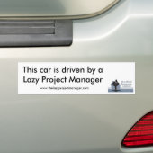De luie Bumpersticker van de Projectleider van (Op auto)