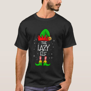 De luie elf groep bijpassende familie kerst Mannen T-shirt