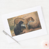 De luipaard van Joseph Wolf Rechthoekige Sticker (Envelop)