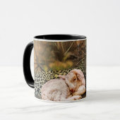 De "luipaard zal neer met het kind " Isaiah 11 Mok (Voorkant links)