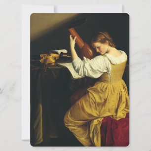 De luitspeler door Orazio Gentileschi Kunst Kaart
