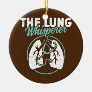 De Lung Whisperer Lungs Therapy RT Respiratory Keramisch Ornament