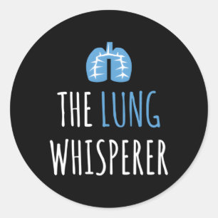 De Lung Whisperer Respiratory Therapist Ronde Sticker