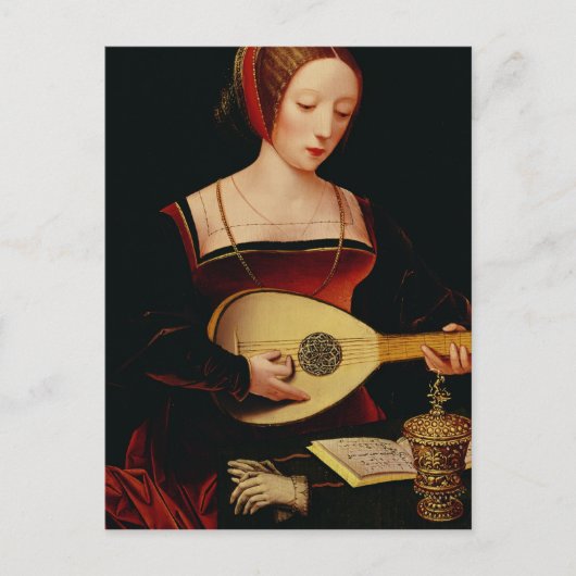 De Lute Player Briefkaart (Voorkant)