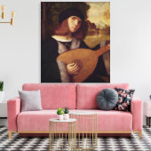De Lute Player Canvas Afdruk (Insitu (Woonkamer))