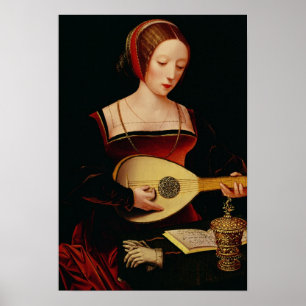 De Lute Player Poster