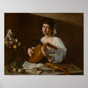 De Lute Player Poster