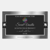 De Luxe Black Shiny Silver avec logo Étiquette pro (Devant)