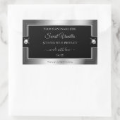 De Luxe Black Silver brillant Étiquette produit (Sac)