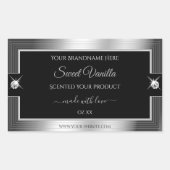 De Luxe Black Silver brillant Étiquette produit (Devant)