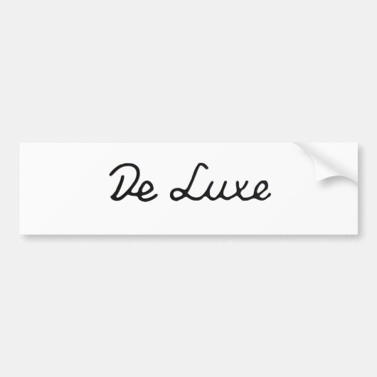 De Luxe Bumpersticker (Voorkant)
