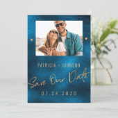 De luxe goudbruiloft van de marine redden de datum aankondiging (Staand voorkant)