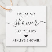 De Ma Douche À La Vôtre, Étiquette De Baby Shower, (Devant)