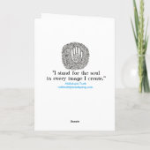 De ma main à votre carte de voeux main (bleu) (Dos)