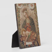 De Maagd aanbidt het Christuskind Kerstmis Fotoplaat (Zijkant)