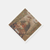 De Maagd aanbidt het Christuskind Kerstmis Servet (Hoek)