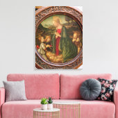 De Maagd die het Christelijke Kind bewondert Canvas Afdruk (Insitu (Woonkamer))
