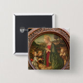 De Maagd die het Christelijke Kind bewondert Vierkante Button 5,1 Cm (Voorkant /achterkant)