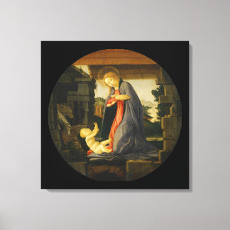 De Maagd die het Kind Advertent Canvas Afdruk