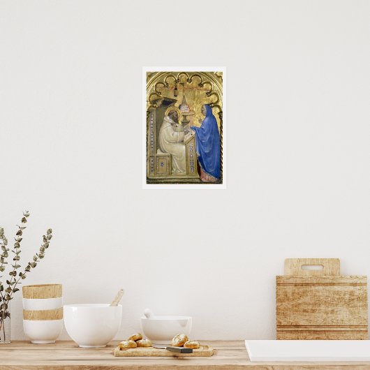 De Maagd die naar St. Bernard verschijnt, detail v Poster (Keuken)