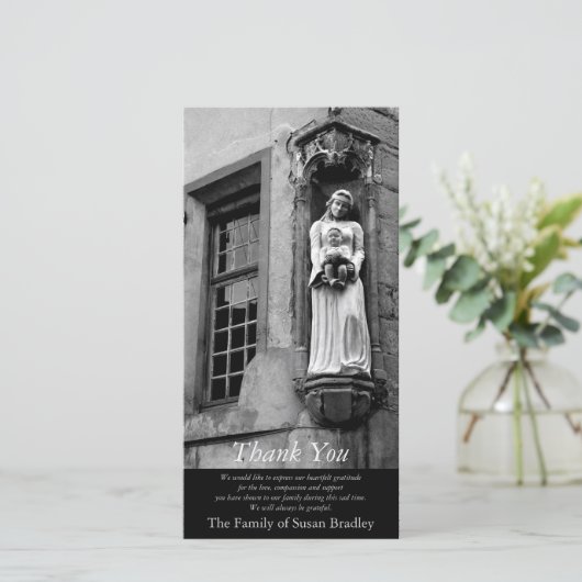 De Maagd en het Kind 2 Sympathie Dank u Bedankkaart (Staand voorkant)