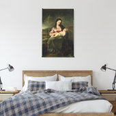 De Maagd en het Kind Canvas Afdruk (Insitu (Slaapkamer))