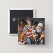 De Maagd en het Kind met Elizabeth Vierkante Button 5,1 Cm (Voorkant /achterkant)