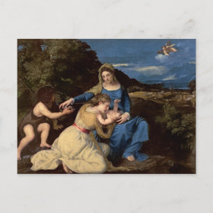 De maagd en het kind met heiligen, 1532 briefkaart