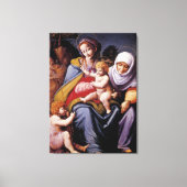 De Maagd en het Kind met Saint Elizabeth Canvas Afdruk (Voorkant)