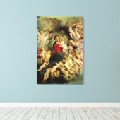 De maagd en het kind omringd canvas afdruk (Insitu (Houten vloer))