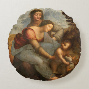 De Maagd en het Kind Saint Anne Leonardo da Vinci Rond Kussen
