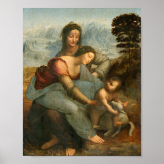 De maagd en het kind van Leonardo da Vinci Poster