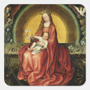 De Maagd en Kind 2 Vierkante Sticker