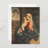 De Maagd en Kind Embracing Briefkaart (Voorkant / Achterkant)