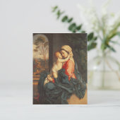 De Maagd en Kind Embracing Briefkaart (Staand voorkant)