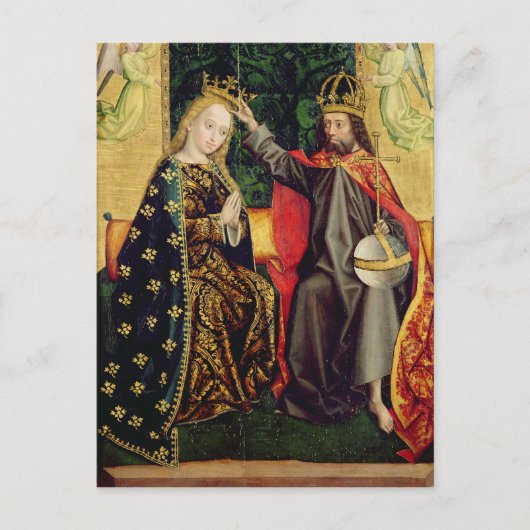 De Maagd Enthroned, uit het Dome Altar, 1499 Briefkaart (Voorkant)