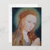 De maagd in Prayer Briefkaart (Voorkant / Achterkant)