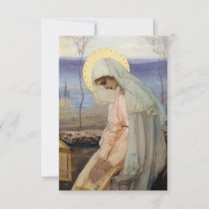 “De Maagd Maria” door Mikhail Nesterov Bedankkaart