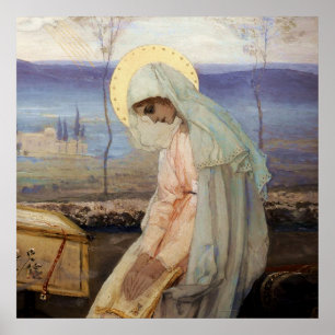 “De Maagd Maria” door Mikhail Nesterov Poster