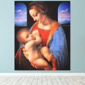 De Maagd Maria geeft borstvoeding aan het Christus Canvas Afdruk (Insitu (Houten vloer))