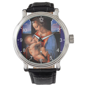 De Maagd Maria geeft borstvoeding aan het Christus Horloge