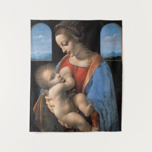 De Maagd Maria geeft borstvoeding aan het Christus Wandkleed