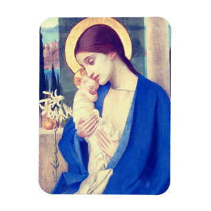 De Maagd Maria & het kindje Jezus Renaissance Gena Magneet