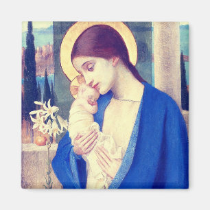 De Maagd Maria & het kindje Jezus Renaissance Gena Magneet