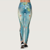 De maagd Maria in Prayer Blue vergeet me dat weet Leggings (Achterkant)